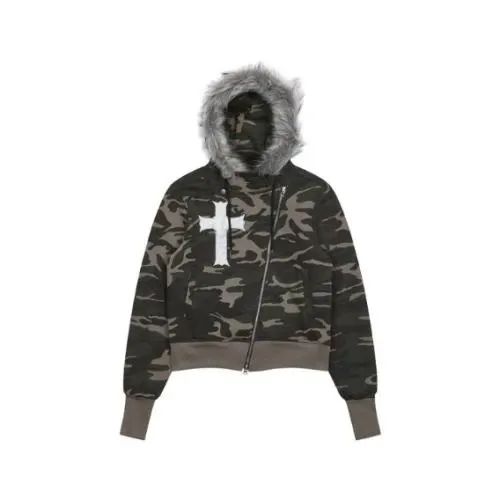 LUVISTRUE GT FUR UNBALANCE HOOD ZIP UP
