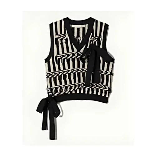 leinwande Braids Stripe Knitted Vest