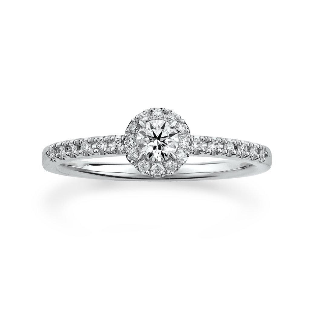 STAR JEWELRY Engagement Ring Halo Solitaire