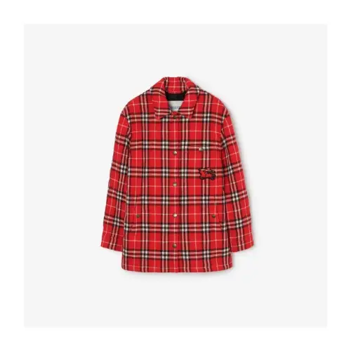 BURBERRY チェック ウール オーバーシャツ