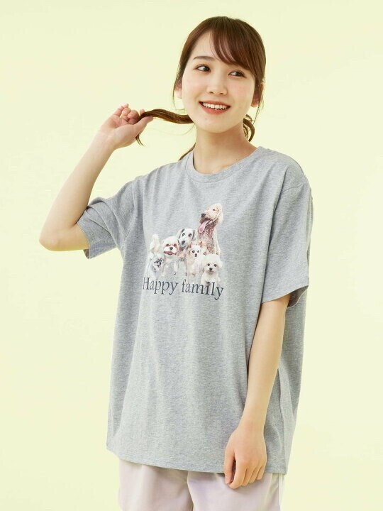 tutuanna [リラっこティ]綿100％犬柄半袖Tシャツ