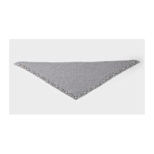 PRADA Embroidered cashmere triangle scarf