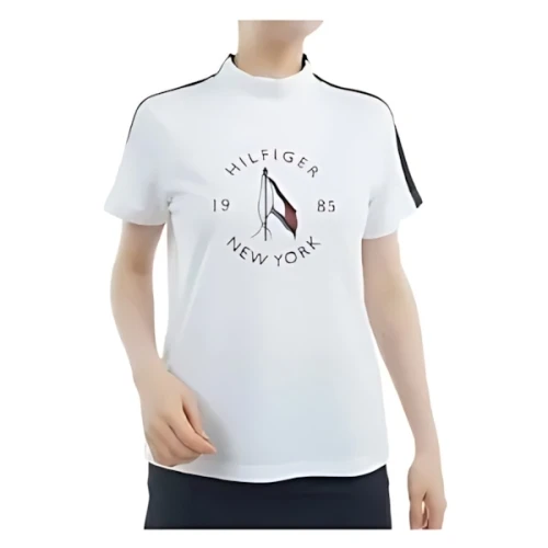 Tommy Hilfiger Golf サークルロゴ 半袖モックネックシャツ