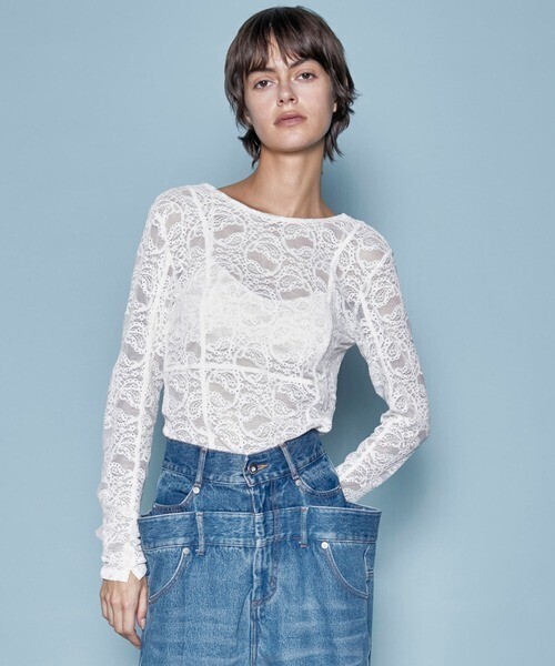 MAISON SPECIAL With Bra 2way Lace Tops