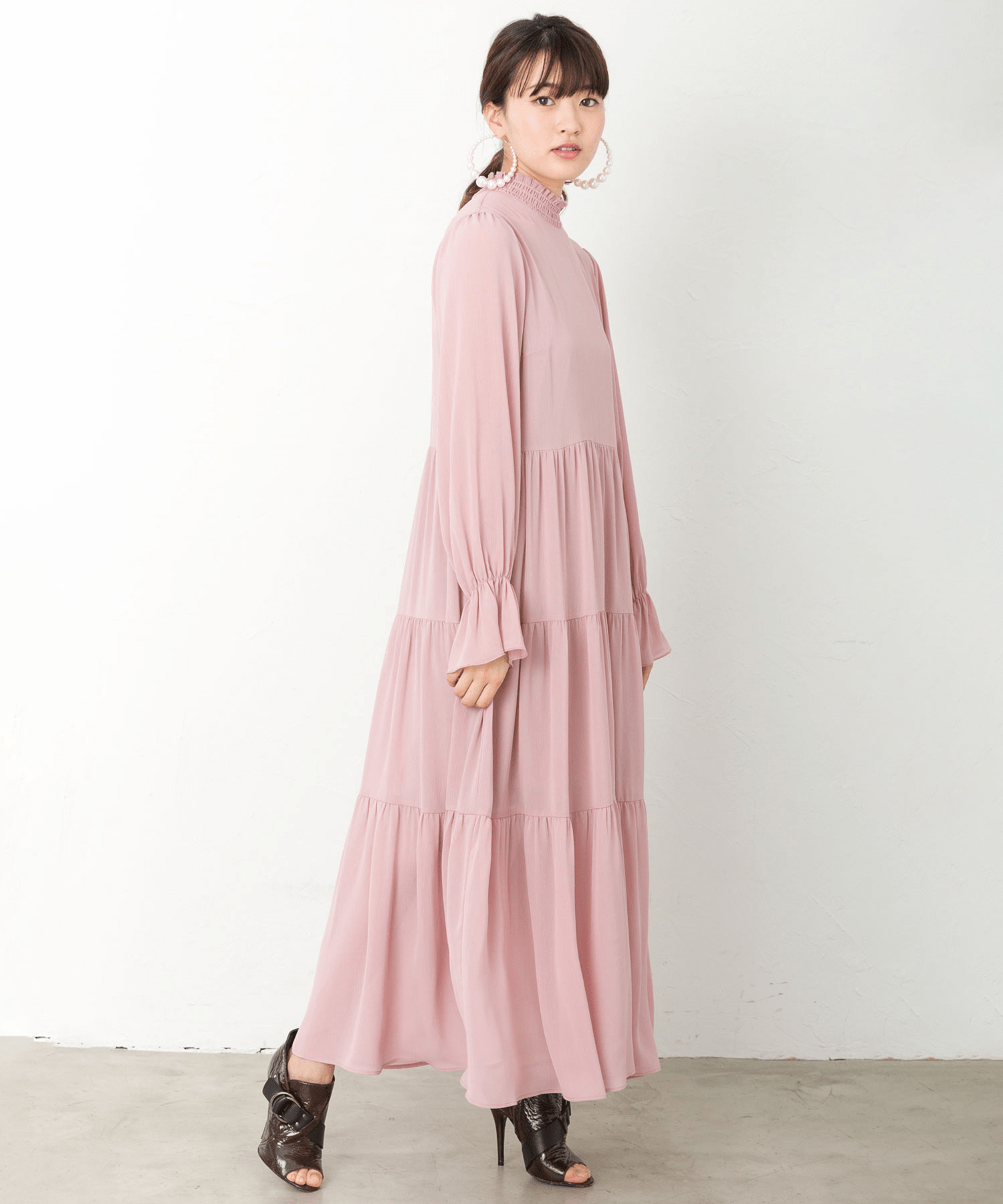 fav store 【w.r.k】シフォンロングティアードワンピース