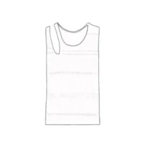 EMPORIO ARMANI タンクトップ レース風ジャカード製 オープンワークニット カットアウト