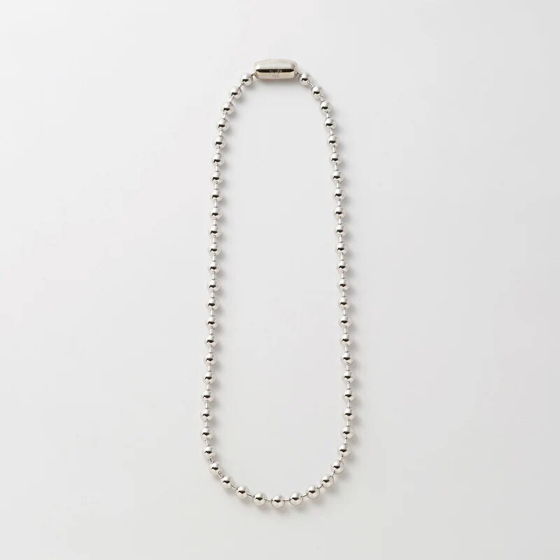 MAYU 5mm ball chain necklace (silver)