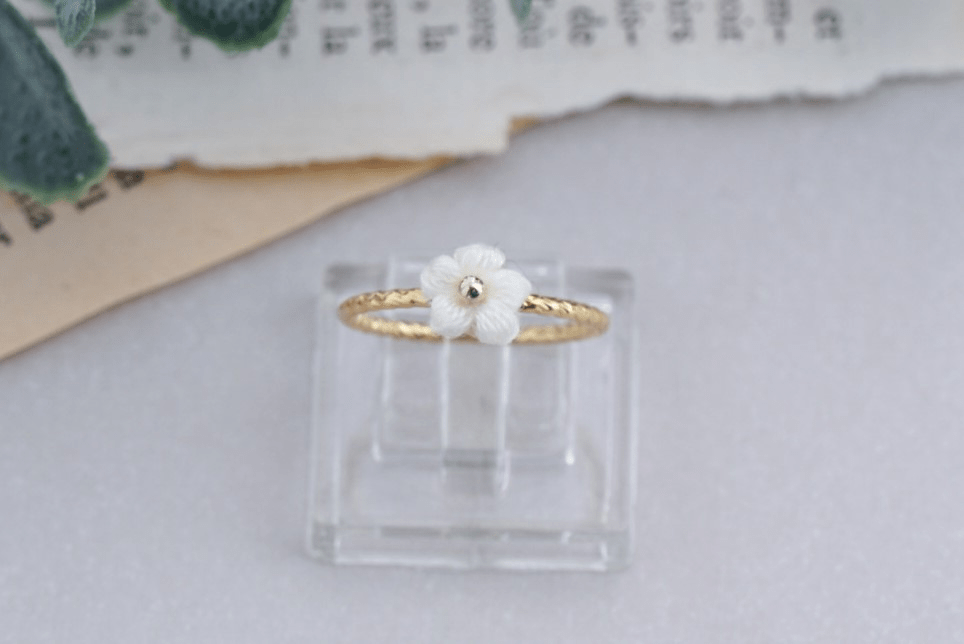 I.co 小花の一粒リング