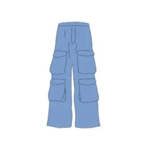DRIES VAN NOTEN PORTBY 6323 M.W.PANTS LBLU