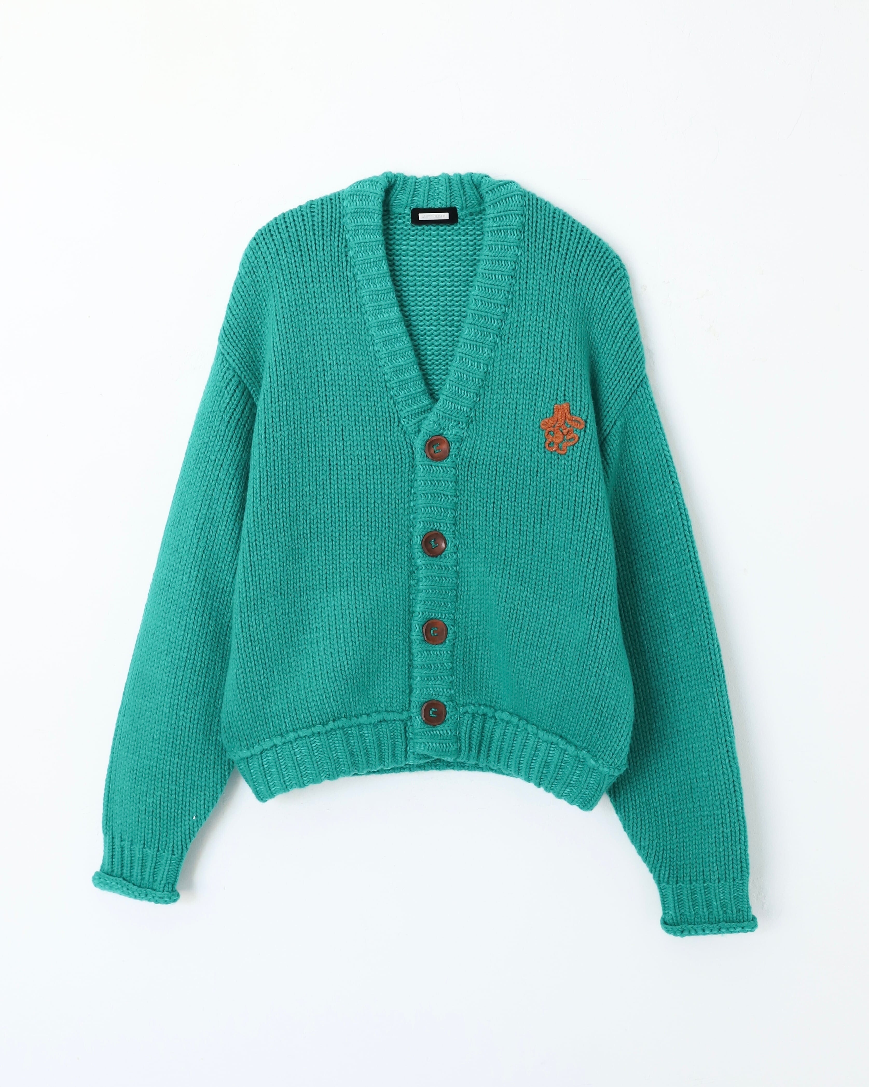 AMBERGLEAM V Neck Wool Knit Cardigan / Vネックウールニットカーディガン
