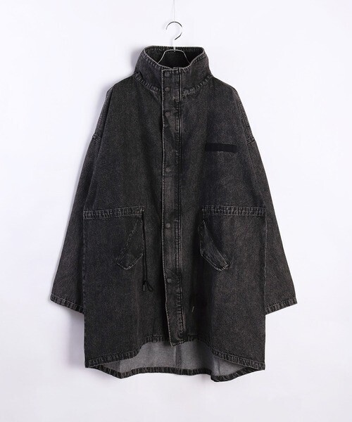 WESTSEA オーバーサイズ デニムモッズコート