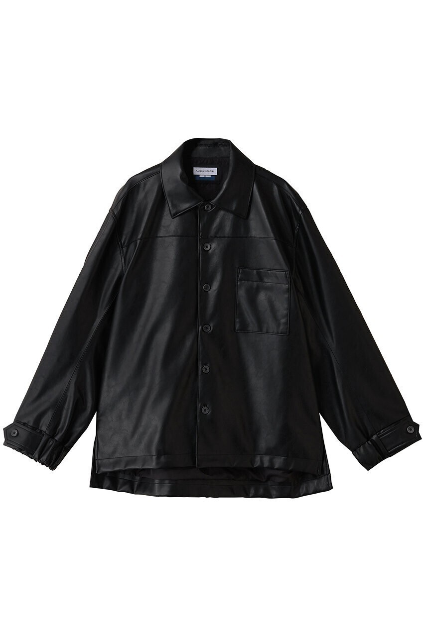 MAISON SPECIAL PUレザーシャツブルゾン