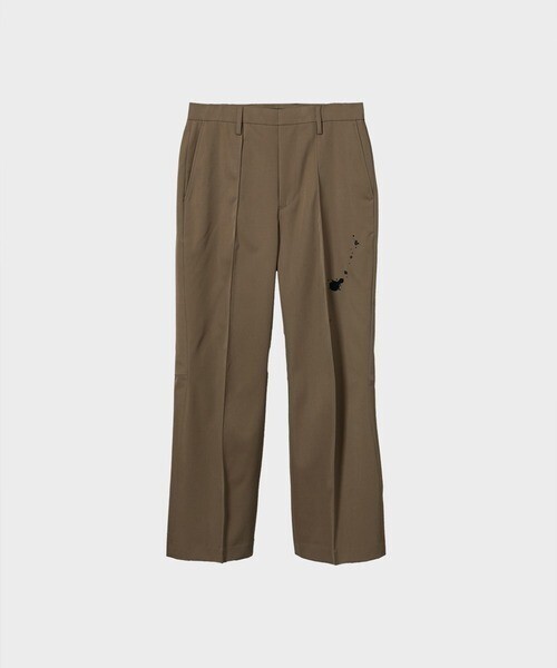 ALMOSTBLACK WOVEN EMBROIDERY 3D SLACKS