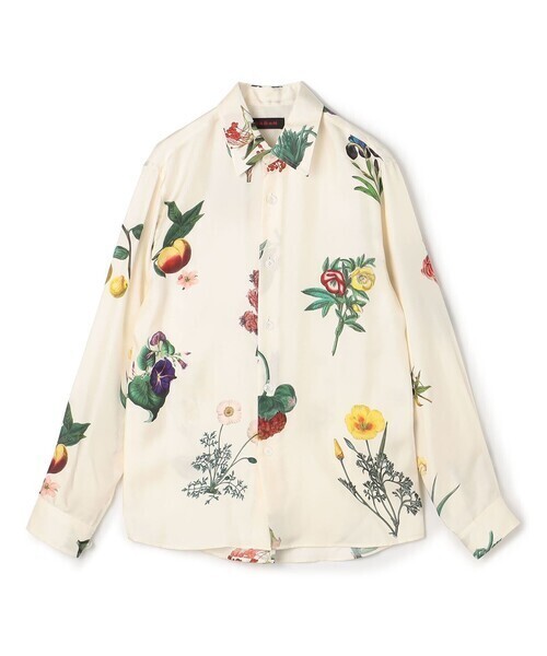 CABaN BLOOMIN' ART シルクツイル レギュラーカラーシャツ