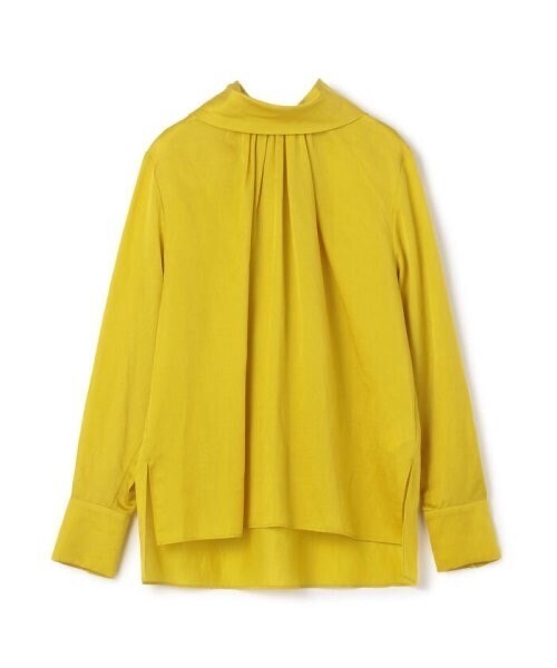 Ballsey コットンシルクサテン バックボウタイブラウス