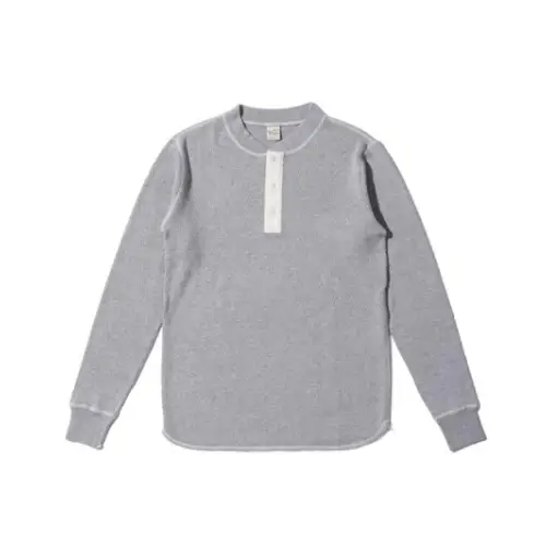 BUZZ RICKSONS THERMAL HENLEY NECK T-SHIRT