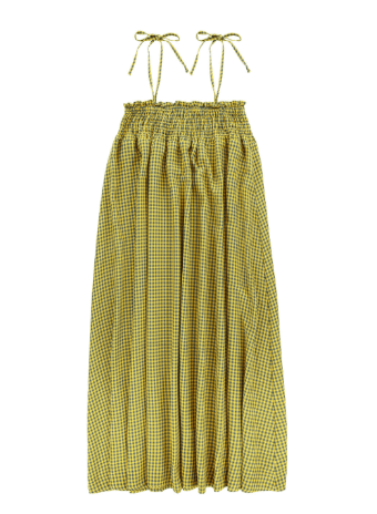 ALEXIA STAM Plaid Ribbon Camisole Dress