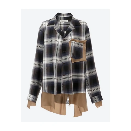 sulvam SHORT OPEN COLLAR SHIRTS