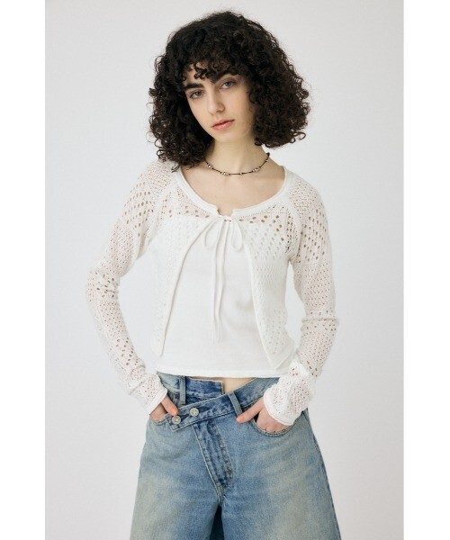 MOUSSY OPENWORK KNIT アンサンブル