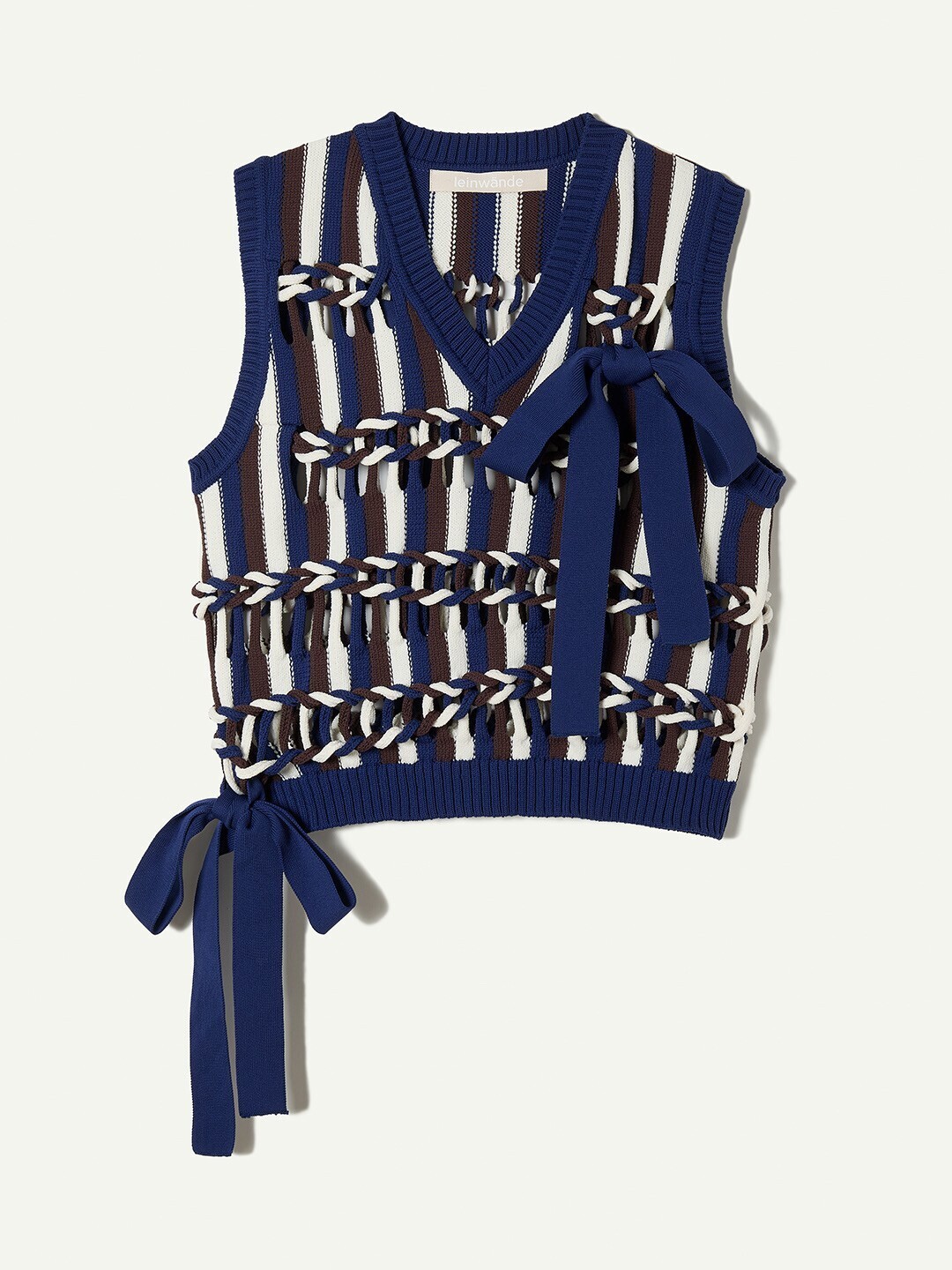 leinwände Braids Stripe Knitted Vest