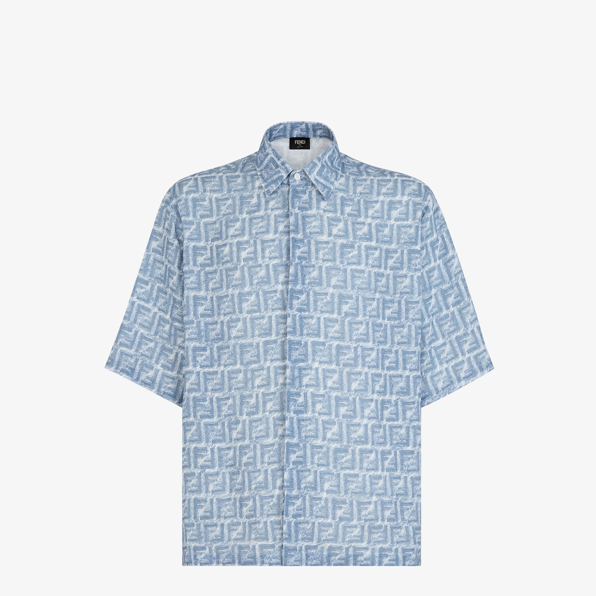 FENDI ブルーFFリネン シャツ