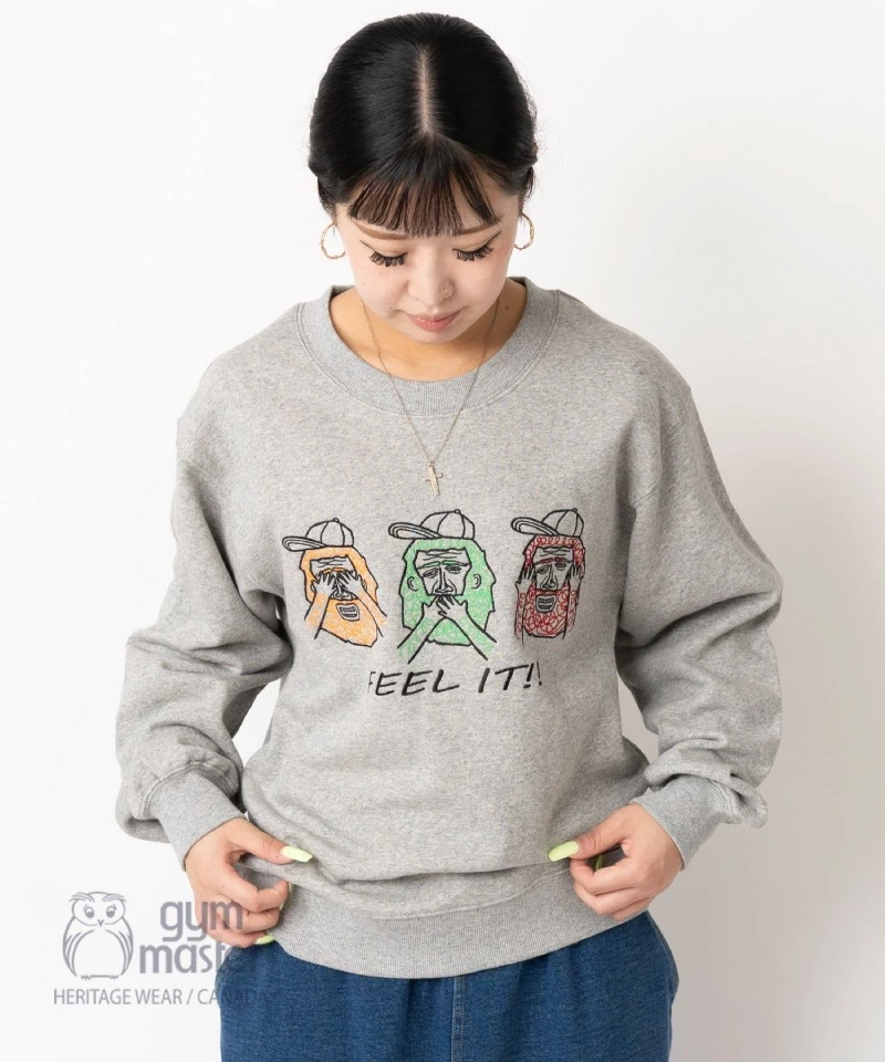 gym master FEEL IT! 刺繍スウェットシャツ