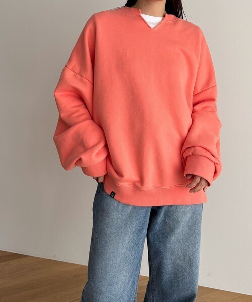 CANAL JEAN choice_cnl(チョイス) washingキーネックオーバーサイズトレーナー