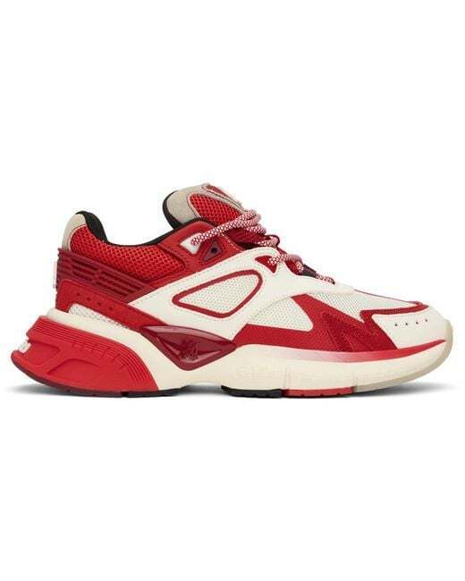 Amiri レッド&オフホワイト Ma Runner スニーカー