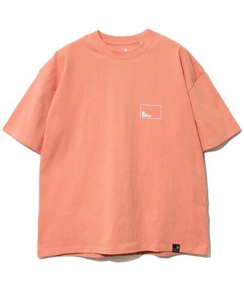 go slow caravan USA/C gscスクエアLOGOバックプリントゆったりTEE