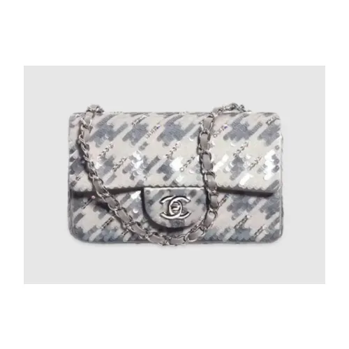 CHANEL ミニ クラシック ハンドバッグ エンブロイダリー サテン & スパンコール