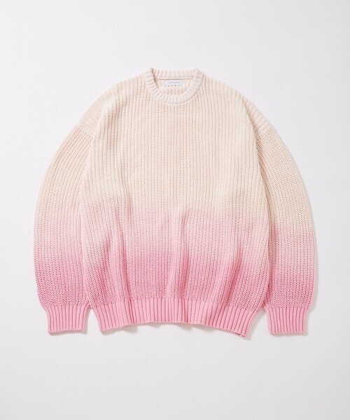 ADAM ET ROPE' 【WEB限定】Dip Dye グラデーション 畦編み ルーズニット / ユニセックス