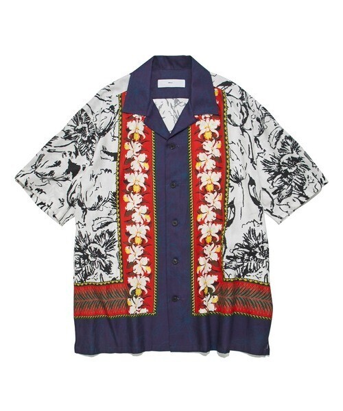 TOGA VIRILIS Cupra cotton twill print shirt