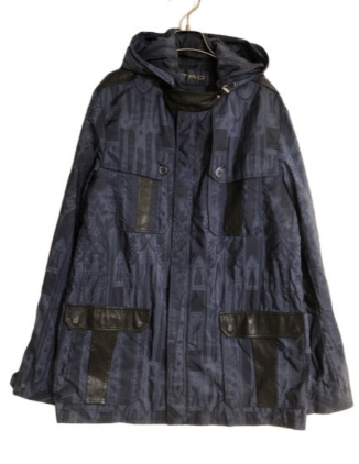 ETRO レザートリム ペイズリー柄マウンテンパーカー
