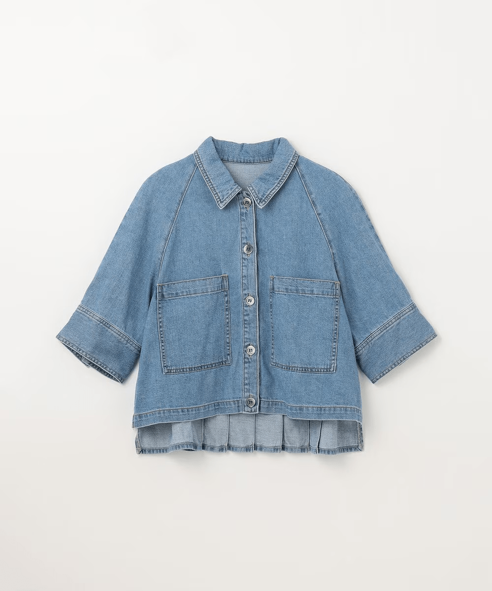 GRACE CONTINENTAL バックタックデニムシャツ