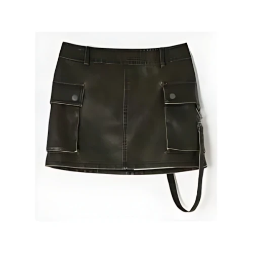SLY 3D PK F／LEATHER MINI スカート