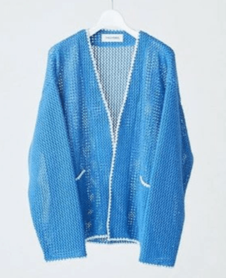 DISCOVERED SHELL STITCH MESH KNIT CARDIGAN