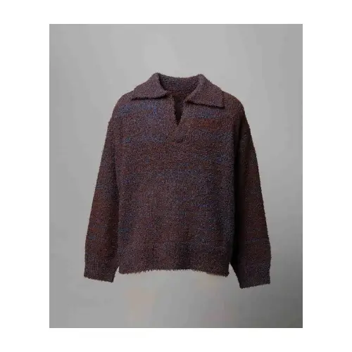 MAISON SPECIAL Mix Color Fancy Yarn Prime-Over Skipper Knit Pullover