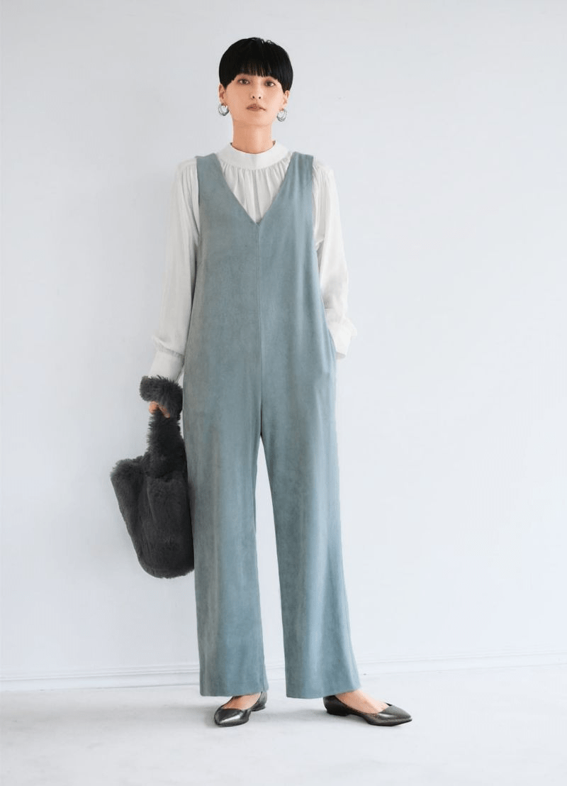 STYLE DELI 【LUXE】スエードタッチサロペット