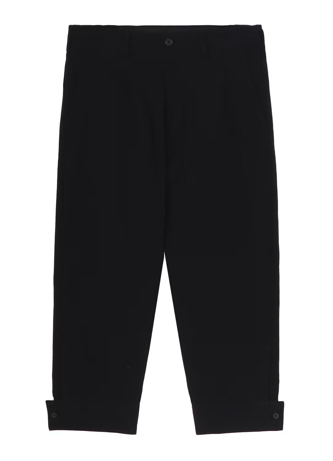 Yohji Yamamoto POUR HOMME C/L UNEVEN THREAD CANVAS BELTED HEM PANTS