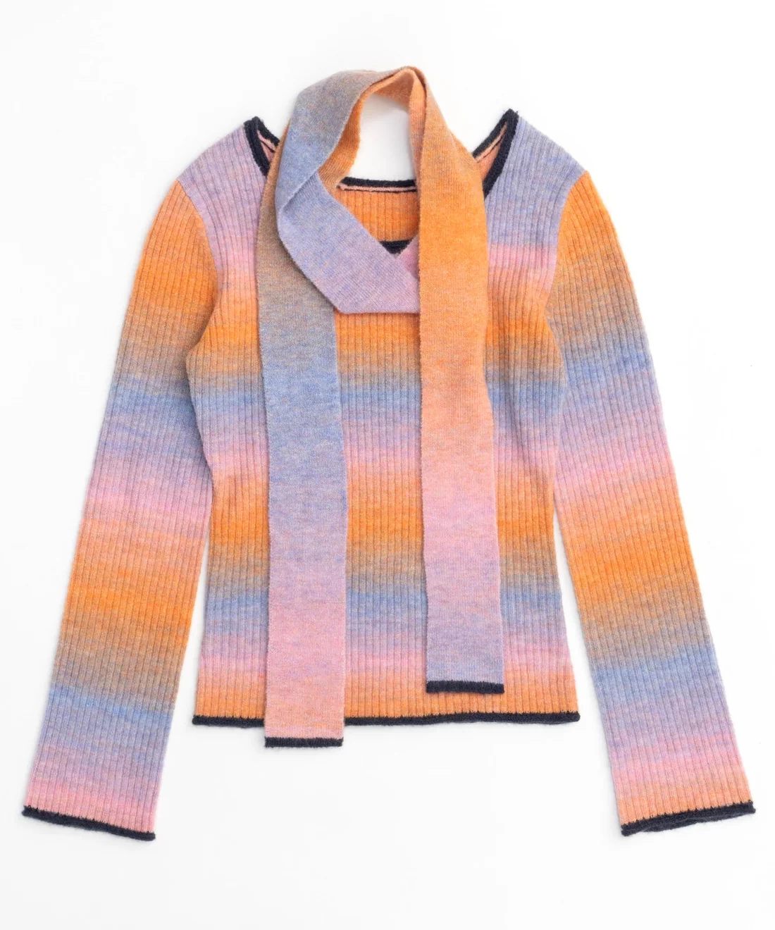 MAISON SPECIAL With Muffler Gradient Knit Tops