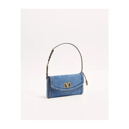 VALENTINO ヴァレンティノ ガラヴァーニ ドゥ ヴェイン スモール デニム ショルダーバッグ