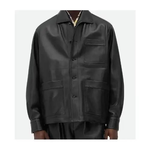 BOTTEGA VENETA レザー パジャマシャツ