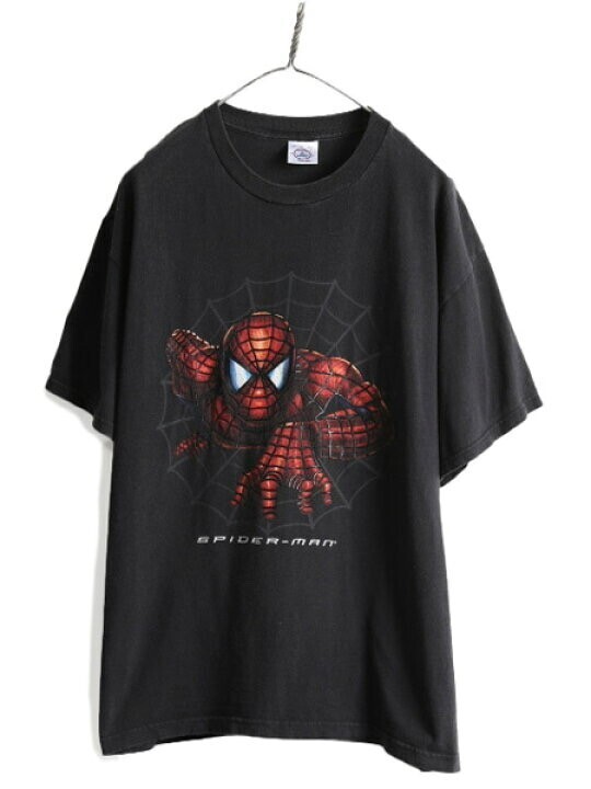 Vintage 00s USA製 ★ MARVEL オフィシャル スパイダーマン プリント 半袖 Tシャツ