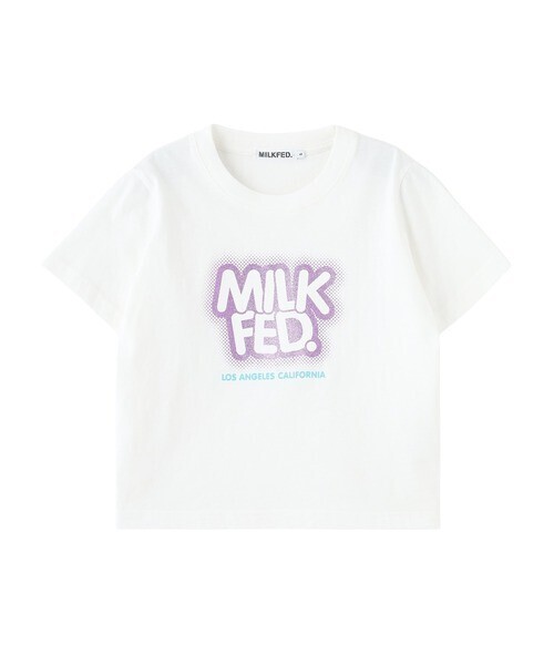 MILKFED. GLITTER HALFTONE LOGO COMPACT S/S TEE