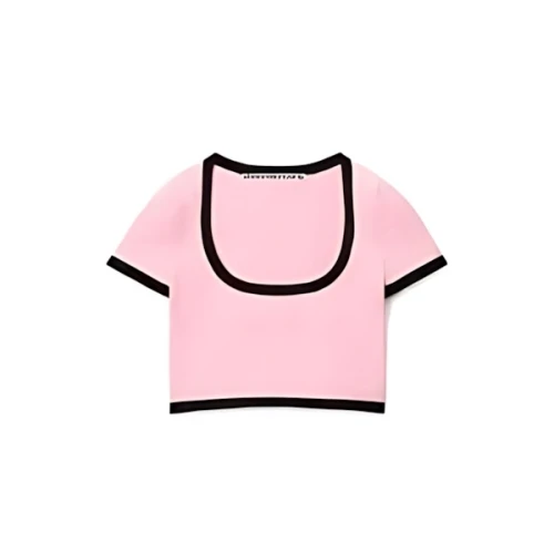 Alexander Wang コンパクトナイロン コントラスト スクープネックtシャツ