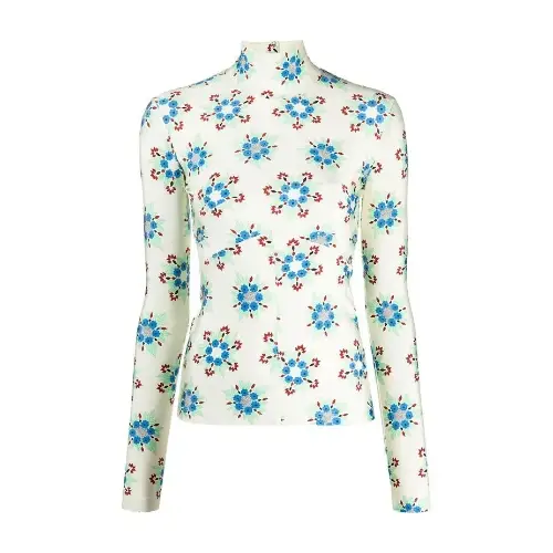 Rabanne floral print turtleneck top