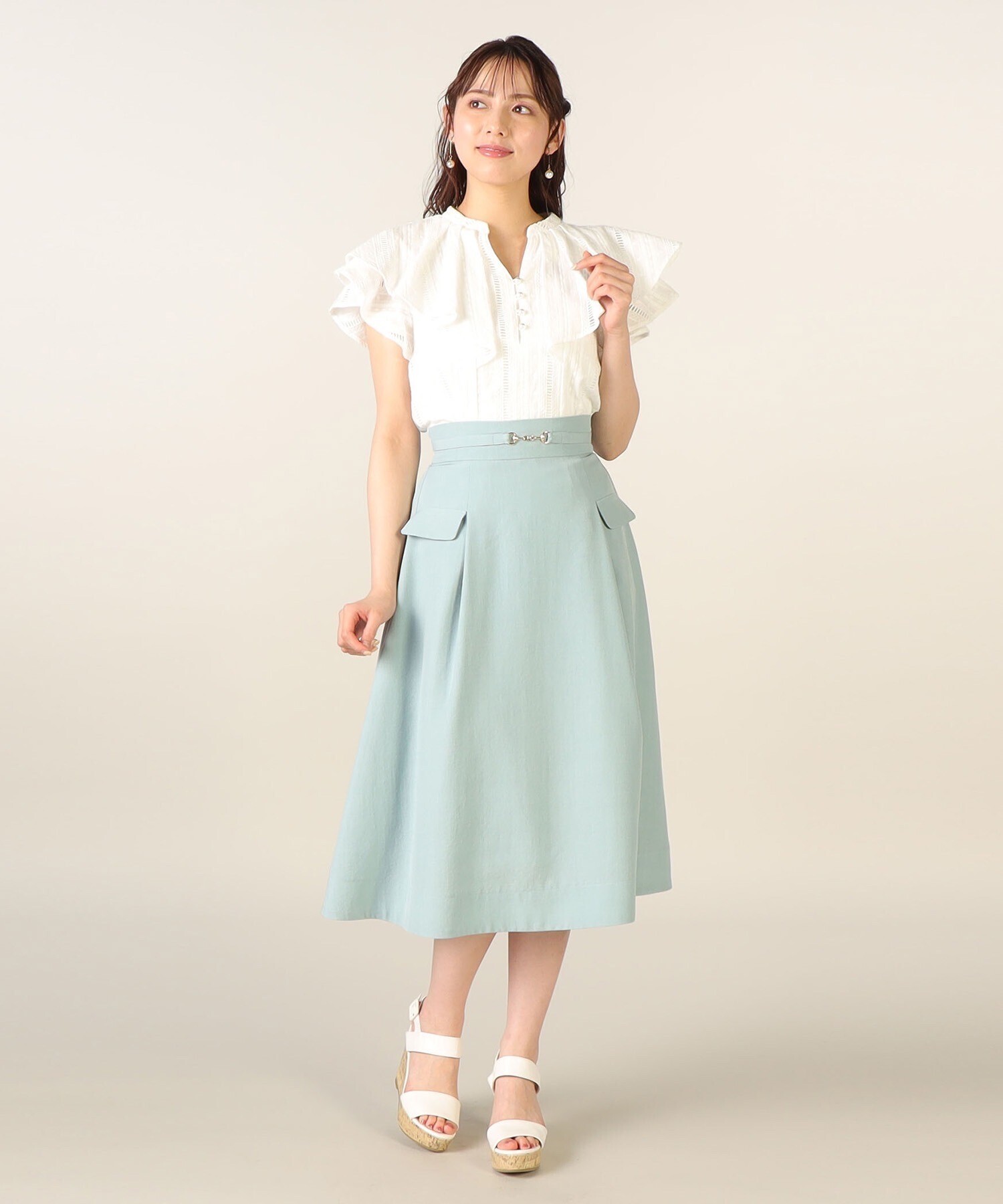 LAISSE PASSE ビットデザインスカート