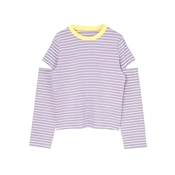 miette スリットスリーブボーダーロンT