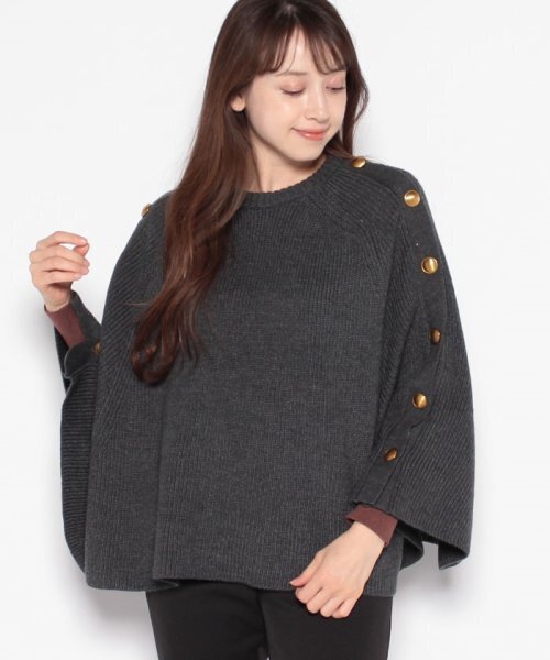 LOUNIE ボタンアクセントニットプルオーバー