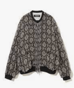 UNDERCOVER ペイズリーラメ総柄SiGCダブルZIPリブブルゾン